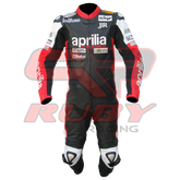 Aprilia Men Motorbike Racing Leather Suit