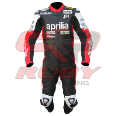 Aprilia Men Motorbike Racing Leather Suit