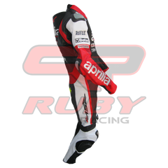Aprilia Men Motorbike Racing Leather Suit Right View