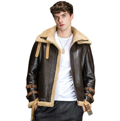 A2 Flight Brown Aviator Jacket Full