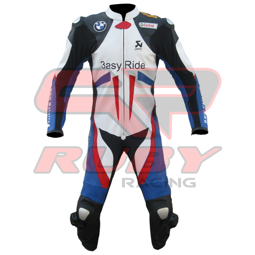 BMW Motorrad 3ESY Men Motorbike Racing Leather Suit Front View