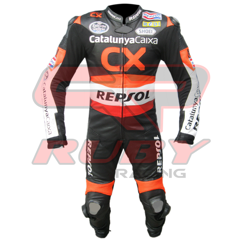 CX Repsol Men Motorbike Racing Leather Suit