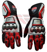 Ducati Corse Motorbike Racing Leather Gloves