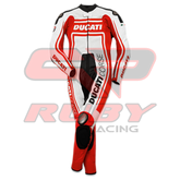 Ducati Motorbike Racing Leather Suit Front View