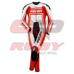 Ducati Motorbike Racing Leather Suit Front View