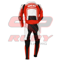 Ducati Motorbike Racing Leather Suit Back View