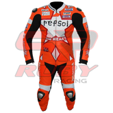 Honda Repsol MotoGP Racing Leather Suit Front View
