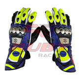 Suzuki GSX Leather Motorbike Racing Gloves