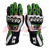 KNinja Motorbike Racing Leather Gloves Front