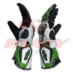 KNinja Motorbike Racing Leather Gloves Side