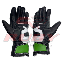 KNinja Motorbike Racing Leather Gloves open