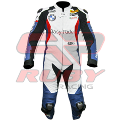 Leon Haslam BMW Motorbike Racing Suit Front View