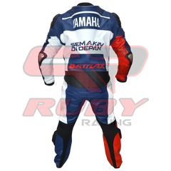 Lorenzo Motorbike Racing Leather Suit Back View