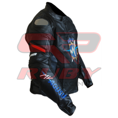 MV Agusta Motorbike Racing Black Leather Biker Jacket Right