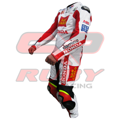 Marco Simoncelli Motorbike Racing Leather Suit Left View
