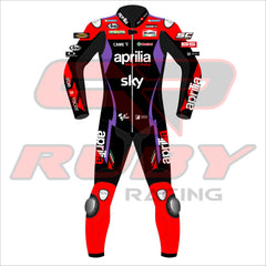 Maverick Vinales MotoGP 2024 Aprilia Race Suit Front View