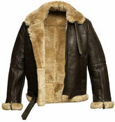 Mens B3 Brown Aviator Jacket Front