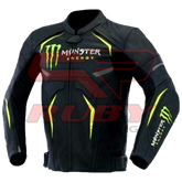 Monster Energy Motorbike Leather Jacket Front View