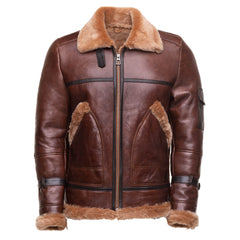 MA1 Flight Brown Aviator Jacket Front