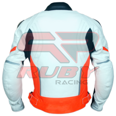 Motorbike Racing Leather Jacket Back