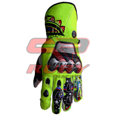 Rossi Motorcycle Leather Racing Gloves