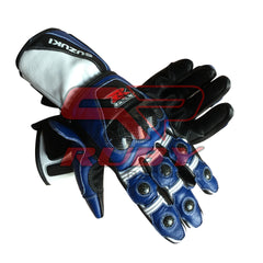 Suzuki Gloves Blue MotoGP Motorbike GSXR Armoured