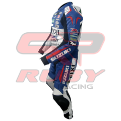 Suzuki FIXI Men Motorbike Racing Leather Suit Left View