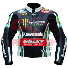 Tom Sykes Kawasaki Motorbike Jacket Front view