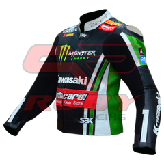 Tom Sykes Kawasaki Motorbike Jacket front left view