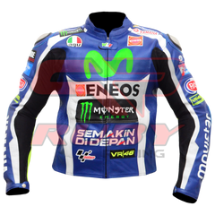 Valentino Rossi VR46 Motorbike Racing Leather Jacket front