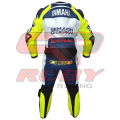 Rossi MotoGP Racing Leather Suit Back View