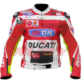 Valentino Rossi Leather Motorbike Racing Jacket front