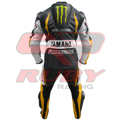 Mens Motorbike Racing Leather Suit Back View