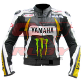 Mens Motorbike Racing Leather Biker Jacket Front