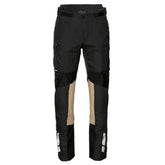 BMW Mens Rallye GTX motorcycle pants black front view with waterproof touring design and reinforced knee panels
