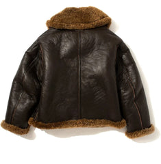 Mens Dark Brown Aviator Jacket Back
