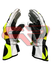 Rossi Motorbike Racing Leather Gloves 4