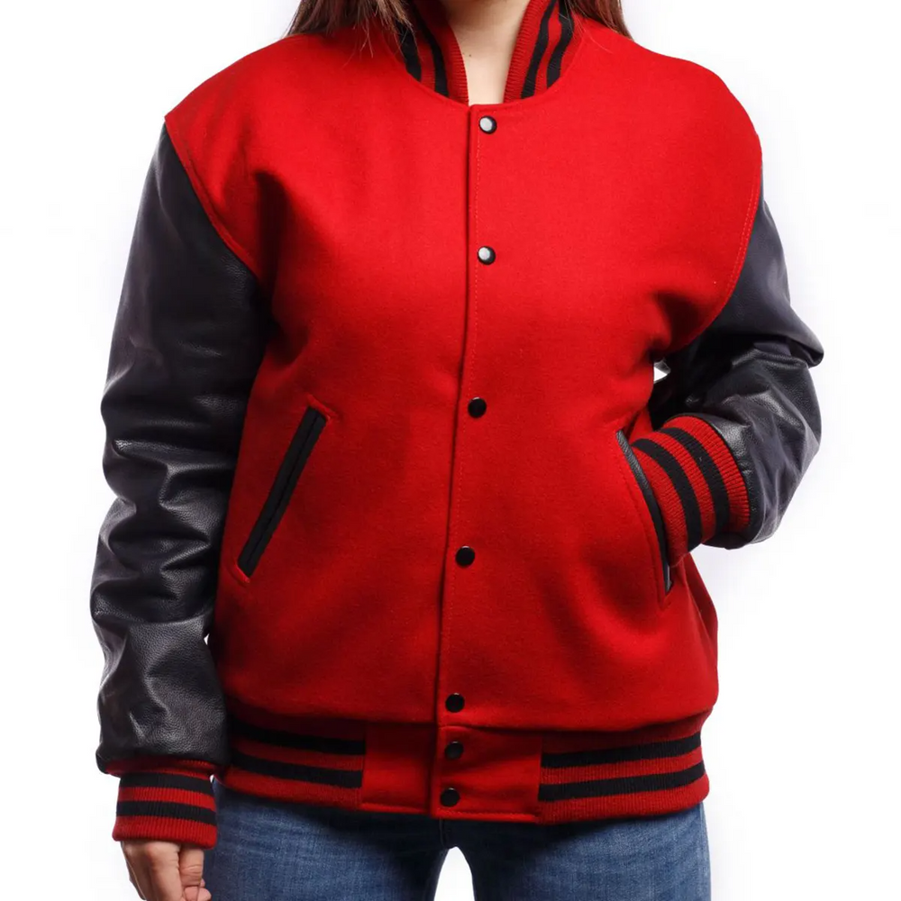 Women Varsity Jacket Front Closed