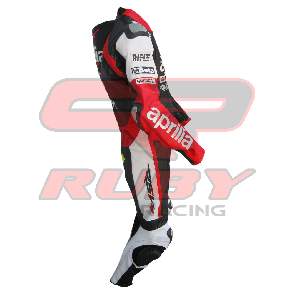Aprilia Men Motorbike Racing Leather Suit Right View