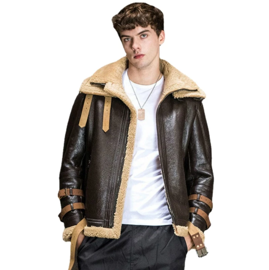 A2 Flight Brown Aviator Jacket Full