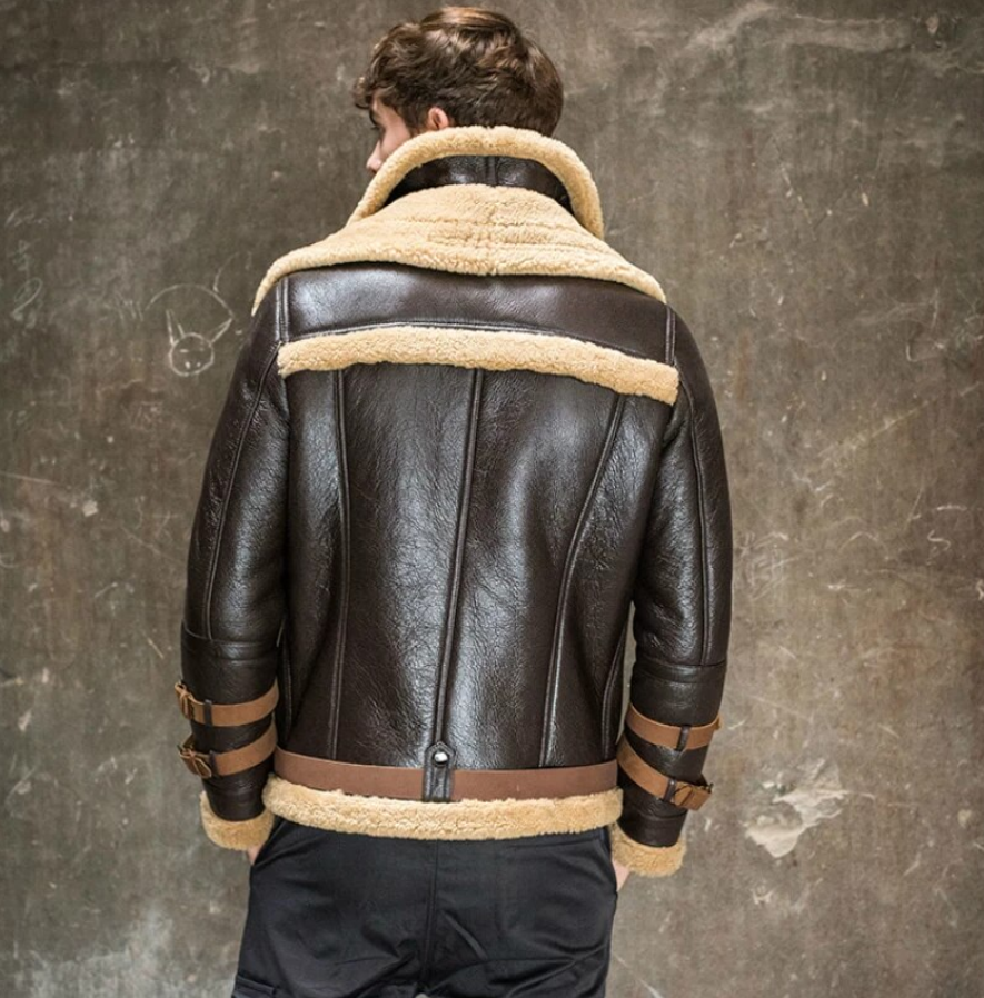 A2 Flight Brown Aviator Jacket Full Back