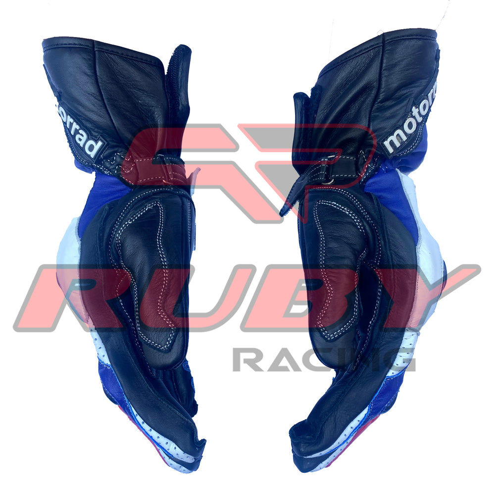 BMW Motorrad Leather Motorbike Racing Gloves