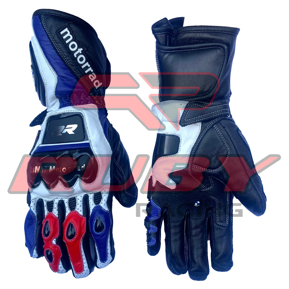 BMW Motorrad Leather Motorbike Racing Gloves