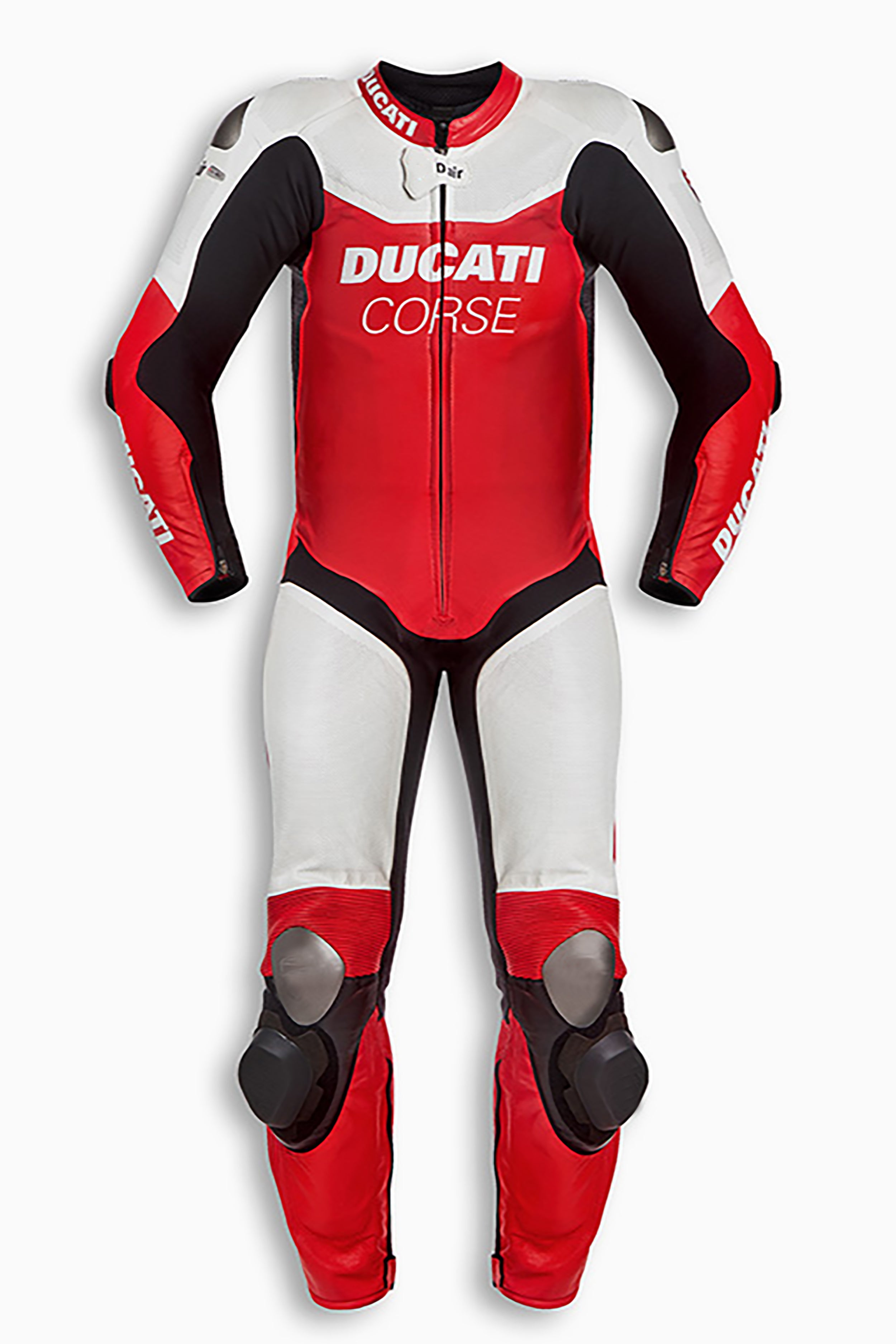 Ducati Corse DAir K1 Replica Men Motorbike Racing Leather Suit Front View