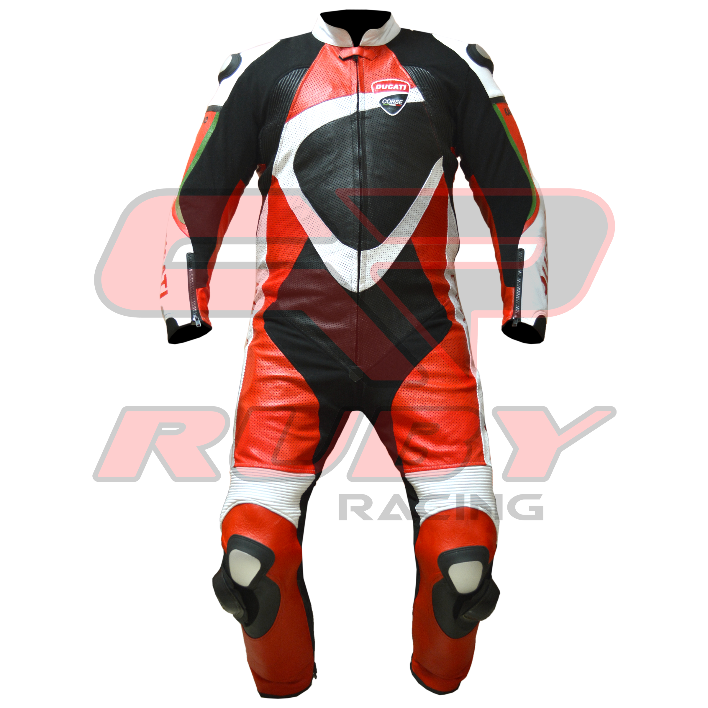 Ducati Corse Men Motorbike Racing Leather Suit