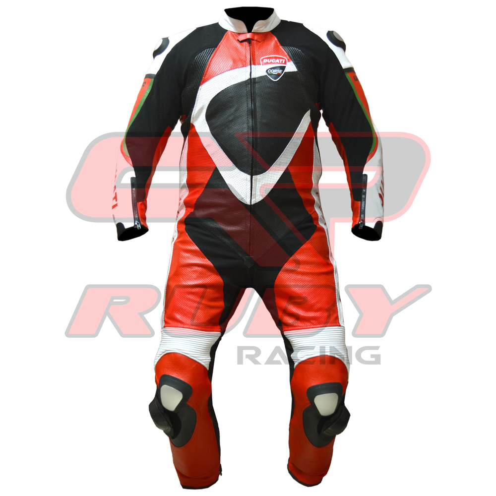 Ducati Corse Men Motorbike Racing Leather Suit