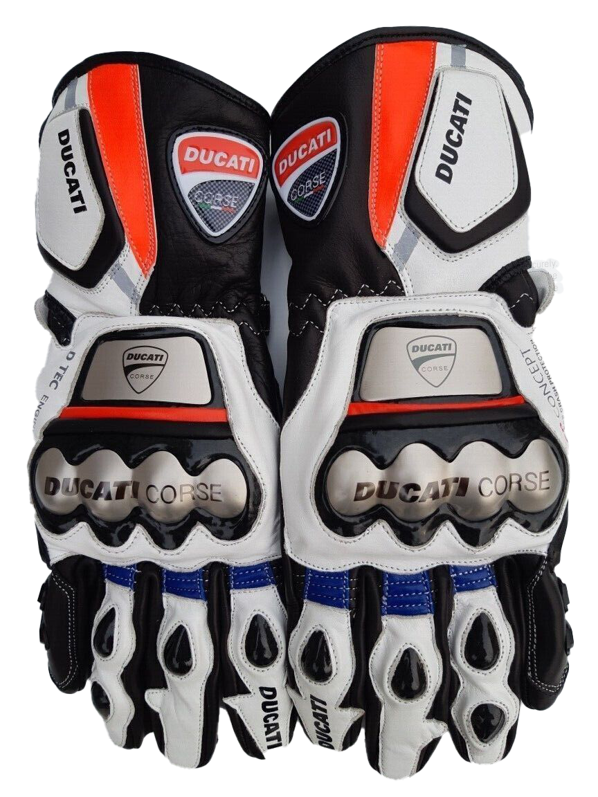 Ducati Motorbike Racing Gloves Front