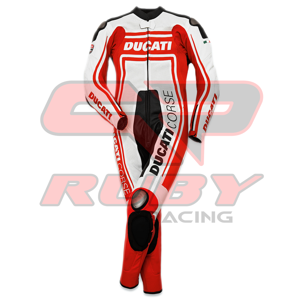 Ducati Motorbike Racing Leather Suit Front View