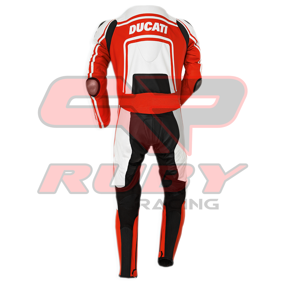 Ducati Motorbike Racing Leather Suit Back View