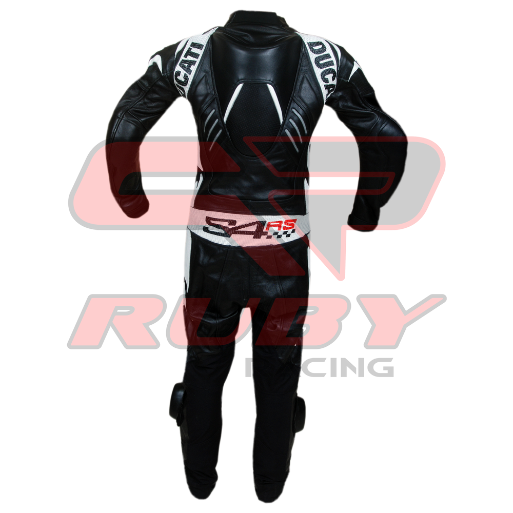 Ducati S4RS Motorbike Racing Leather Suit Back